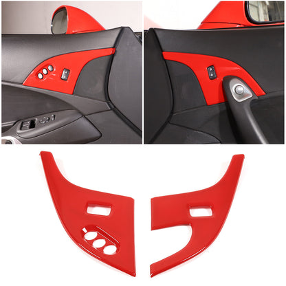 Red ABS Dashboard Interior Air Outlet Trim Set Kit For Corvette C6 2005-13 US 6