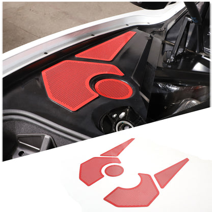 Red Steel Engine Hood Compartment Panel Trim Cover Set For Corvette C8 Z06 20-26 10