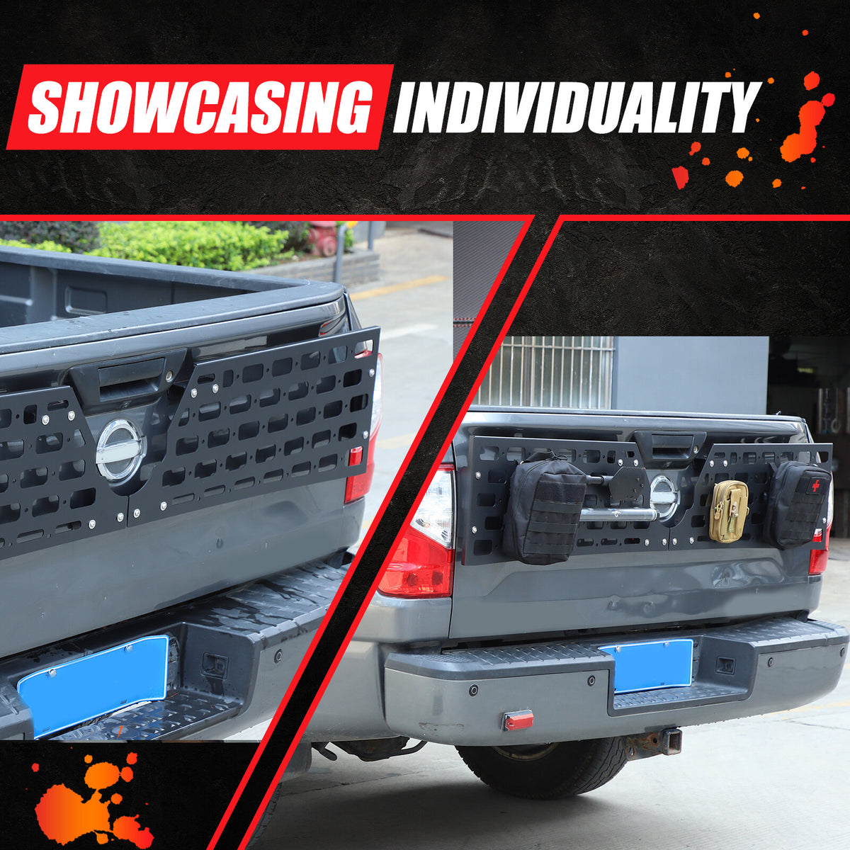 Rear Bed Molle Panel Truck Bed Tailgate Molle Panel For Nissan Titan 16-23 US 12