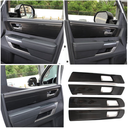 ABS Carbon Fiber Inner Door Handle Panel Frame Trim For Toyota Tundra 2022-23 US 1