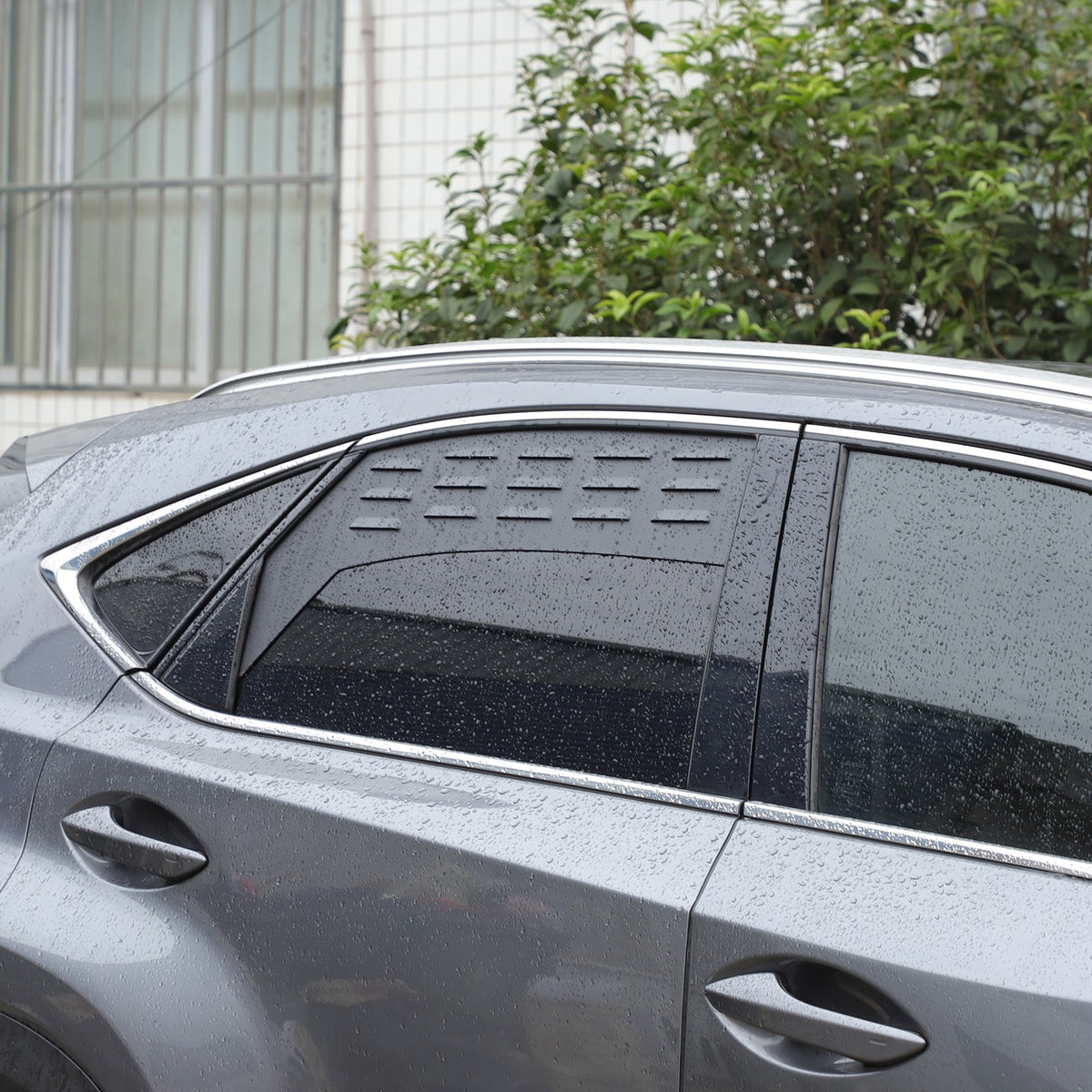 Aluminum Rear Door Window Louver Air Vent Panel Trim Cover For Lexus NX 2015+ 7