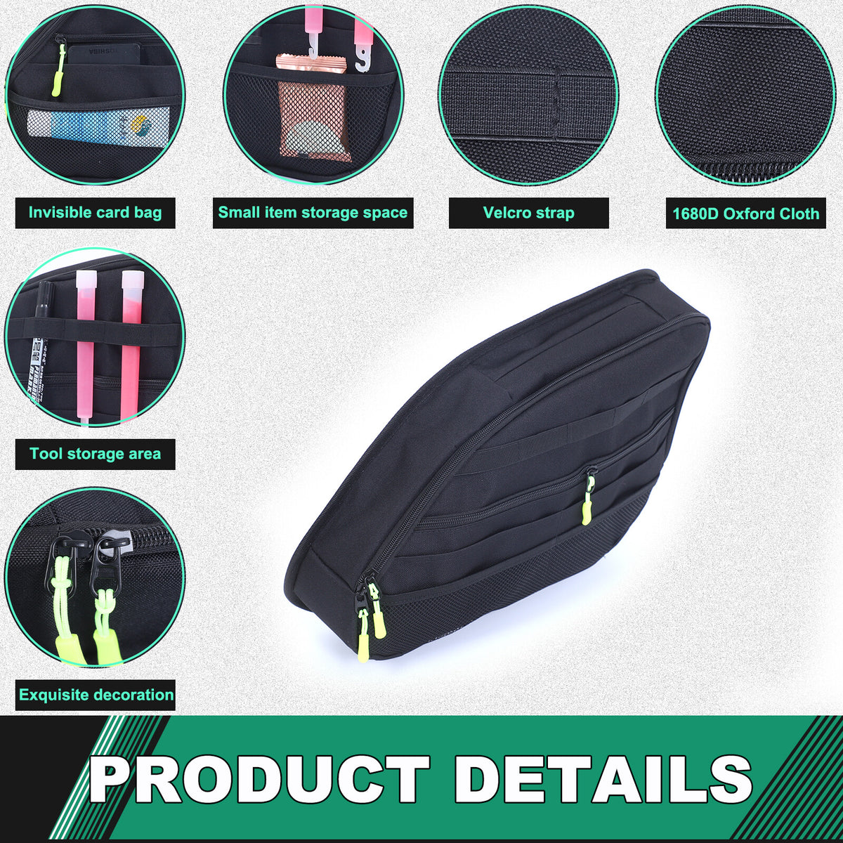 Rear Trunk Left Side Storage Bag Pocket Organizer For Mitsubishi Outlander 16-20 12