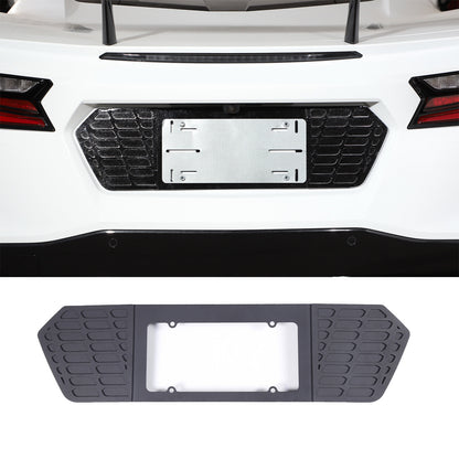 Aluminum Alloy Exterior Hood Engine License Plate Trim For Corvette C8 2020+ US - Variants 16-20 53