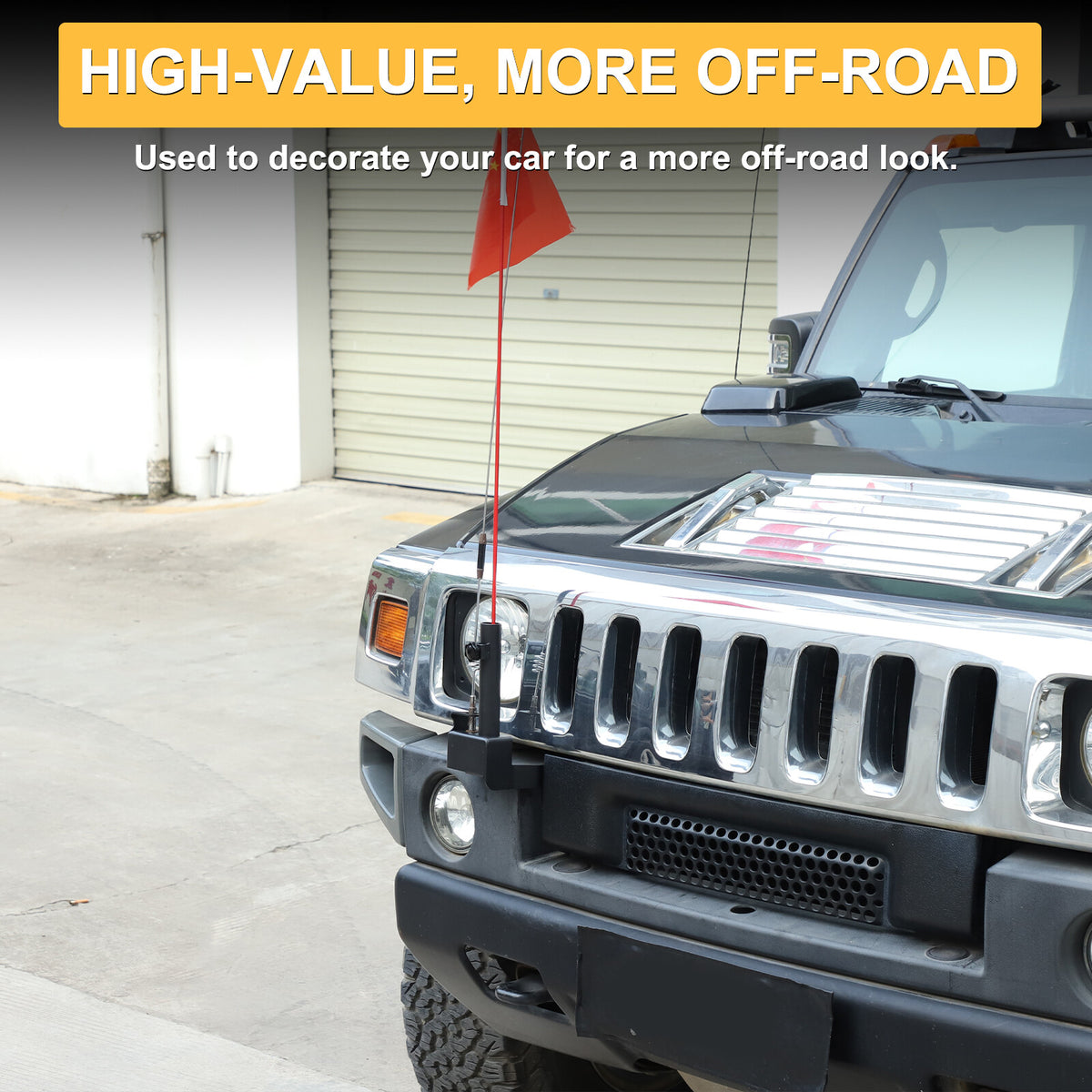 Front Bumper Flagpole Holder Antenna Mount Bracket For Hummer H2 2003-2009 21