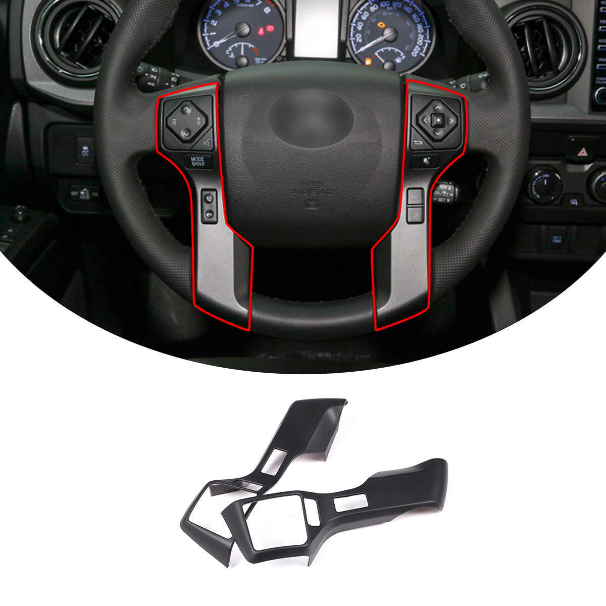 Matte Black Interior Center Console Trim Cover Kit Set For Toyota Tundra 14-21 - Styles 1-5 50
