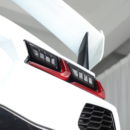 Real Carbon Fiber Reverse Light Protector Frame Trim For Corvette C8 2020+ 13