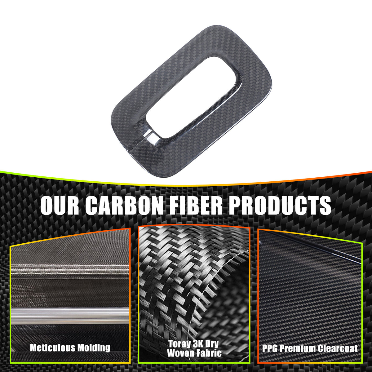 Real Carbon Fiber Gear Panel Base Trim Set For Nissan Z RZ34 400Z AT 23-2025 6