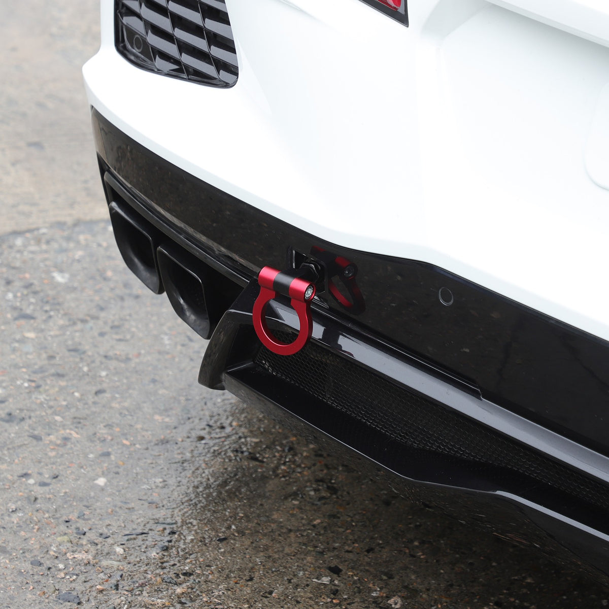 Red Aluminum Front & Rear Track Racing Tow Hook Trailer For Corvette C8 2020+ US 20