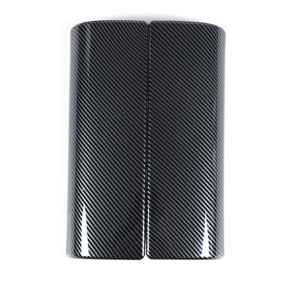ABS Carbon Fiber Center Console Armrest Box Cover Trim For Benz e Class 2024 8