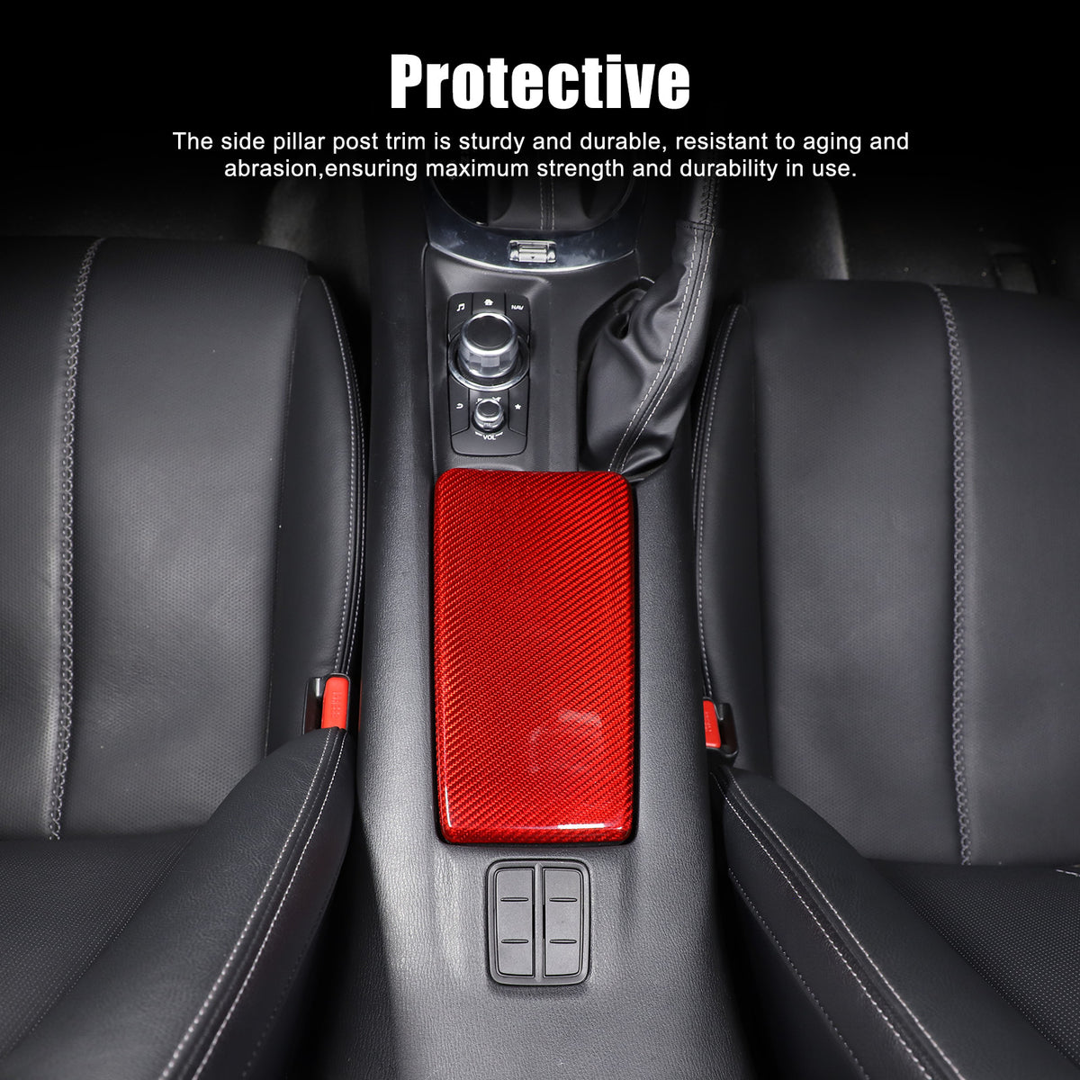Real Carbon Fiber Center Console Armrest Box Cover Trim For Mazda MX-5 Miata 16+ 5