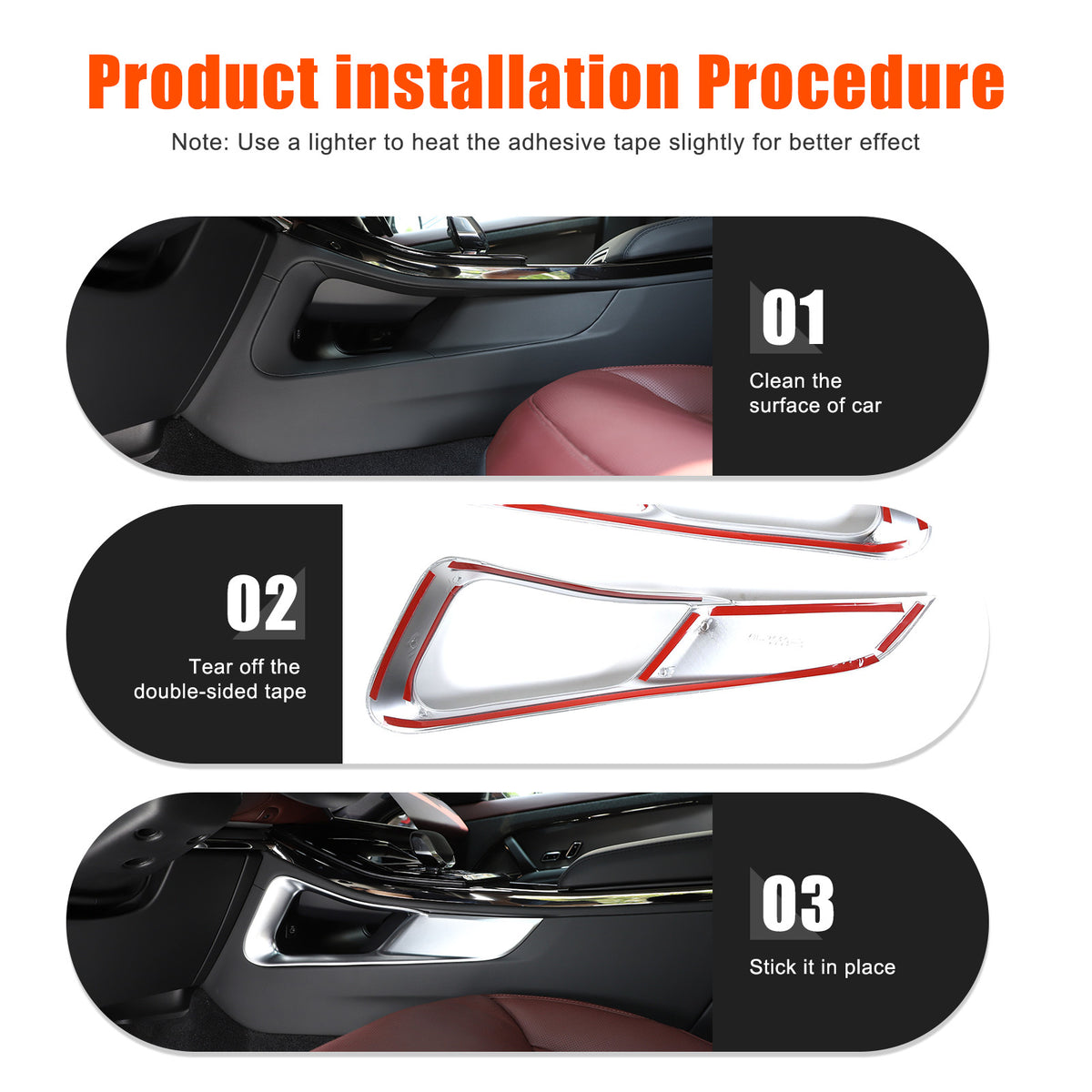 Silver ABS Center Console Gear Shift Strip Trim For Range Rover Sport 23+ 15