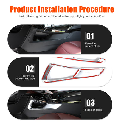 Silver ABS Center Console Gear Shift Strip Trim For Range Rover Sport 23+ 15