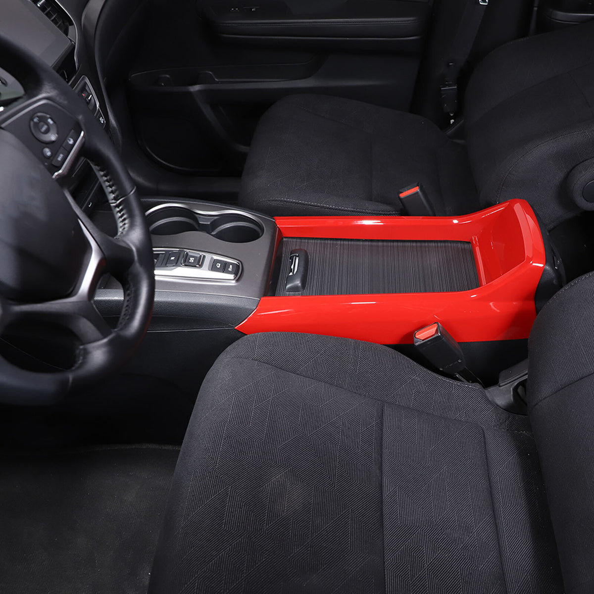 ABS Red Center Console Armrest Box Side Panel Trim for Honda Pilot 2015-22 12