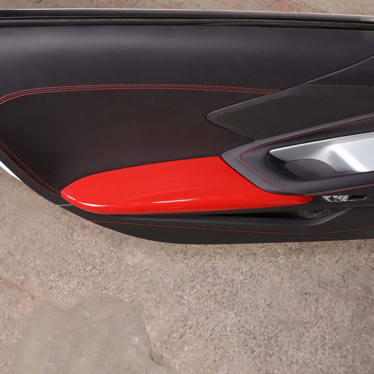 Red Full Interior Set Dash Panel Decor Cover Trim Kit For Corvette C8 2020-25 - Variants 6-10 70