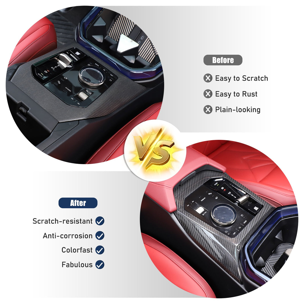 Real Carbon Fiber Center Console Gear Shift Panel Trim For BMW X3 G45 2025+ 21