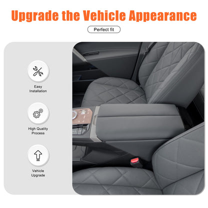 ABS Carbon Fiber Center Armrest Box Cover Trim For BMW iX I20 2022-2024 19