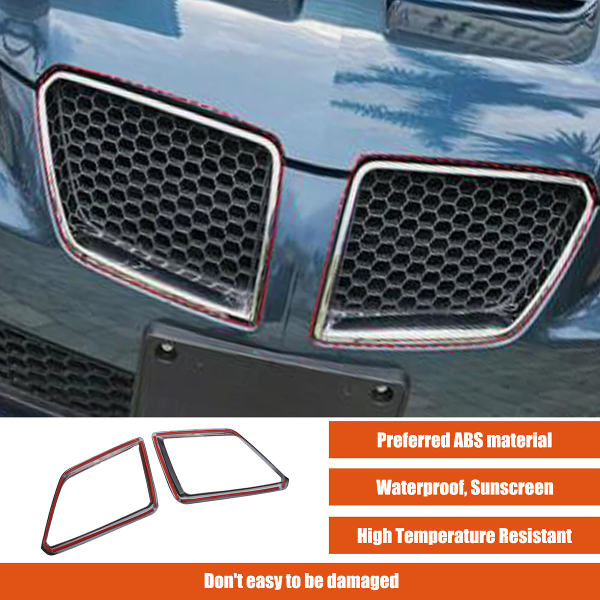 ABS Carbon Fiber Exterior front Grille frame Cover Trim For Pontiac G8 08-09 US 13