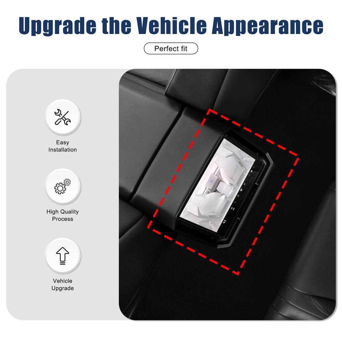 Real Carbon Fiber Rear Display Screen Trim Cover For Tesla Cybertruck 2024+ 13