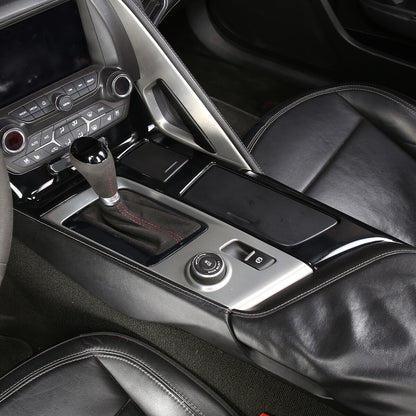 Glossy Black Interior Gear Shift Panel Cover For Corvette C7 2014-2019 6