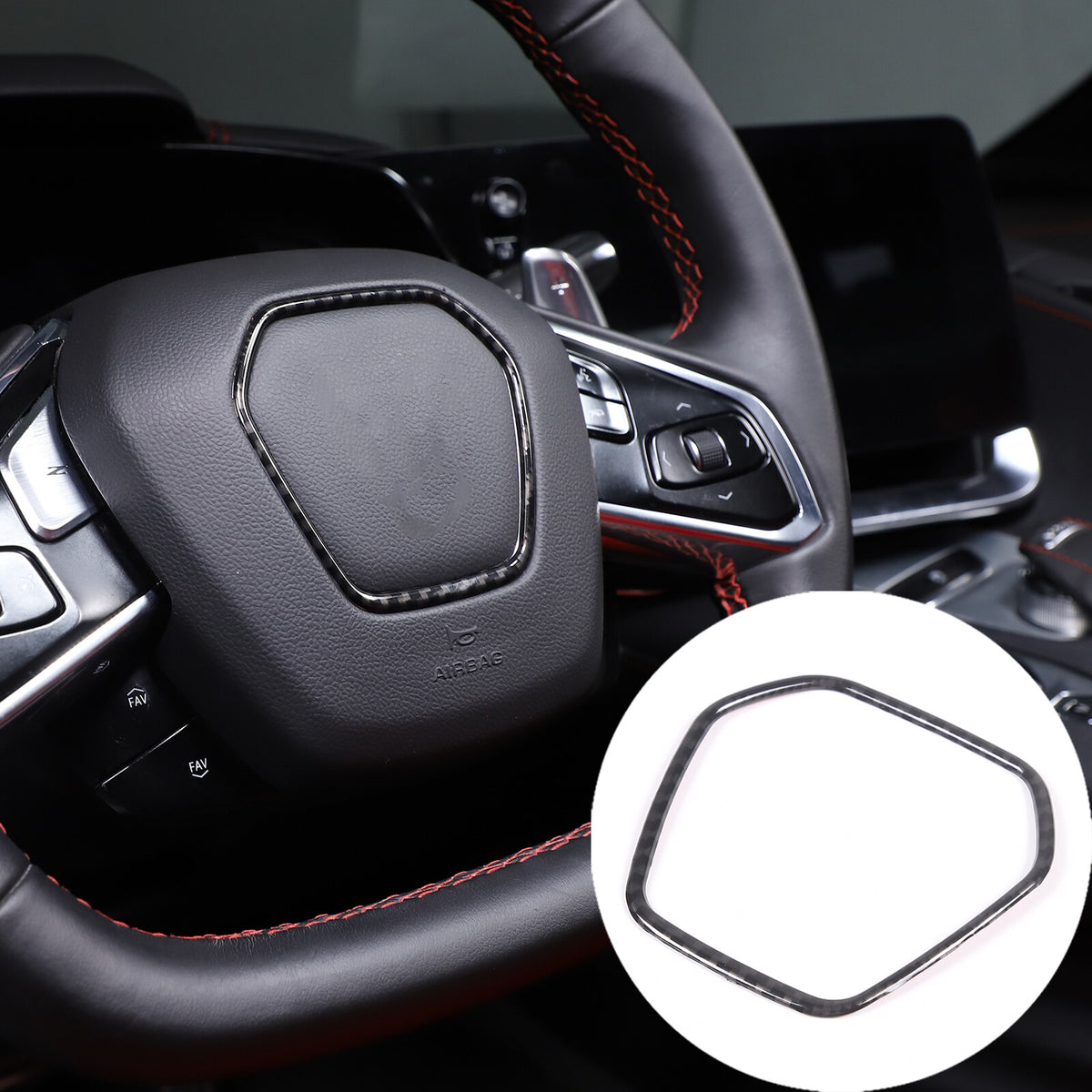 Carbon Fiber ABS Interior Full Decor Cover Trim Kit For Corvette C8 2020-2025 - Styles 41-45 38