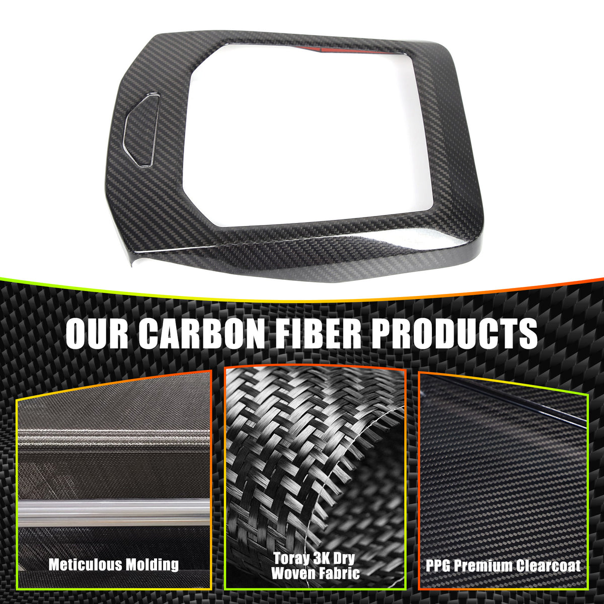 Real Carbon Fiber Center Gear Shift Panel Trim For BMW 5 Series G60 i5 2024+ 13