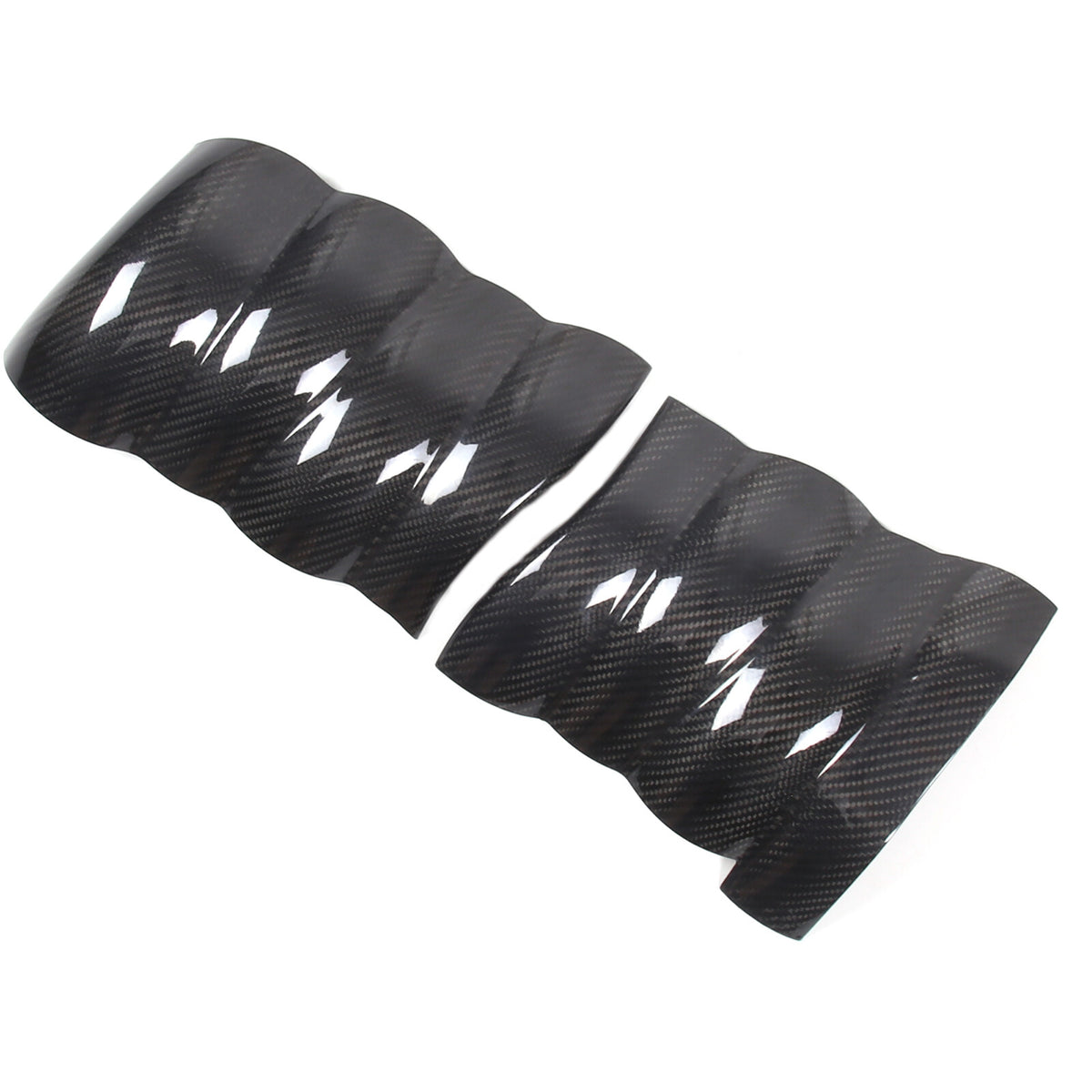 2Pcs Real Dry Carbon Fiber Intake Manifold Cover Engine For Corvette C6 2005-13 15