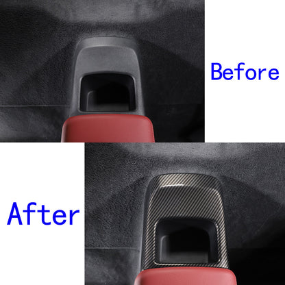 ABS Carbon Rear storage compartment box cover trim For Toyota GR Supra 19-24 US 5