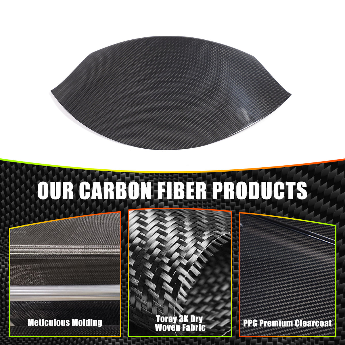 Real Carbon fiber Dashboard Instrument Upper Cover Trim For Corvette C6 2005-13 13