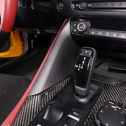 Matte Real Dry Carbon Fiber Center Console Side Panel Trim For GR Supra 2019-24 6