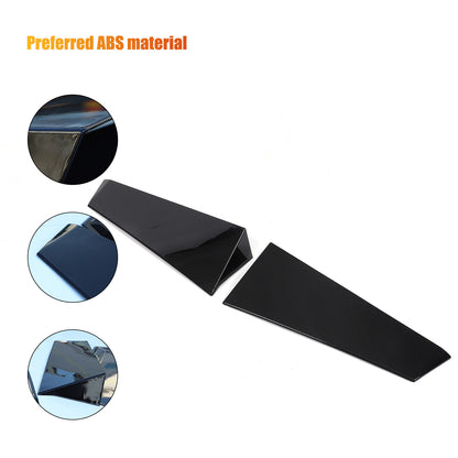 Glossy Black anti-wind buffeting deflector Trim For Corvette C8 Coupe 2026 US 15