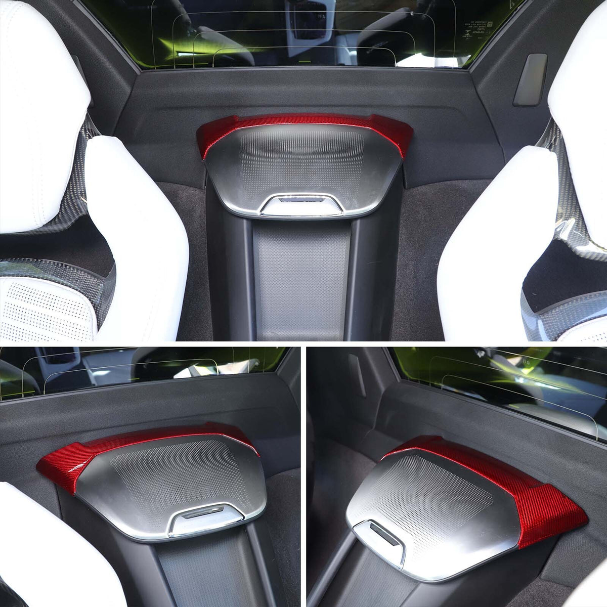 Red Real Carbon Fiber Interior Full Decor Cover Trim Kit for Corvette C8 2020-25 - Variants 31-32 15