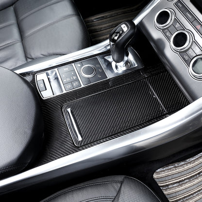Real Carbon Fiber Gear Shift Panel Cover Trim for Range Rover Sport 2014-2017 5