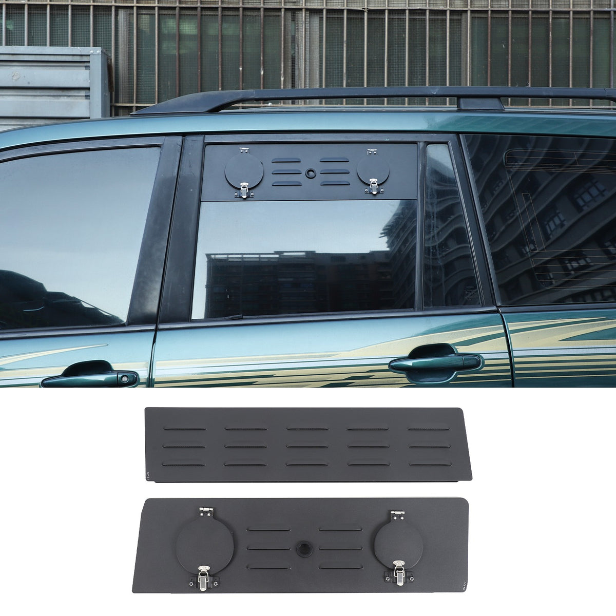 Rear Window Louver Air Vent Trim (Heater Version) For Toyota Prado 2003-2023 3