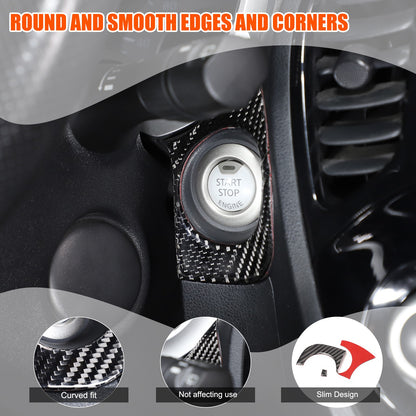 Soft Carbon Fiber Interior Center Console trim Sticker For Nissan Juke 2011-2019 236