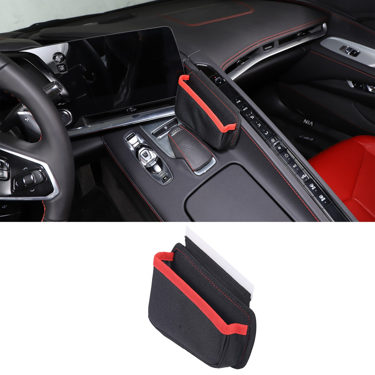 Center Console Seat Frunk Rear Trunk Storage Bag Tray For Corvette C8 20-26 4
