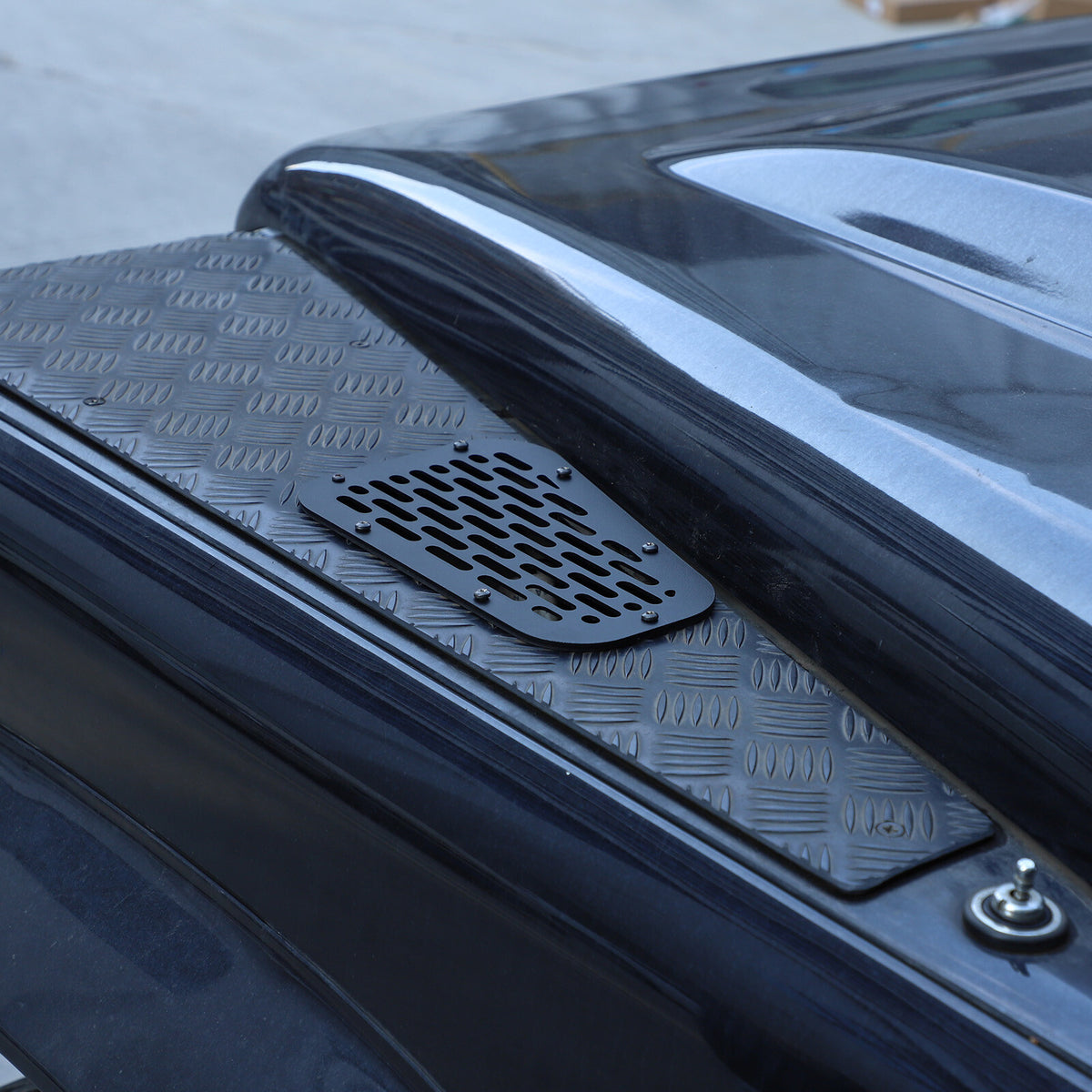 Black Alloy Front Hood Air Vent Cover Trim For Land Rover Defender 04-18 US 2