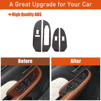 ABS Carbon Fiber Interior Decor Trim Cover For Cadillac Escalade 2007-14 14