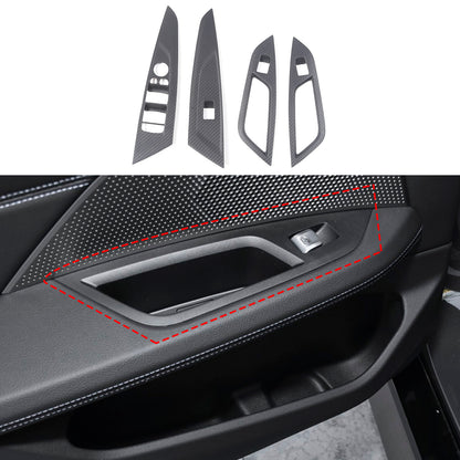 Matte Carbon Fiber Window Lift Switch Trim For BMW 4 Series G26 Gran Coupe 21-22 2