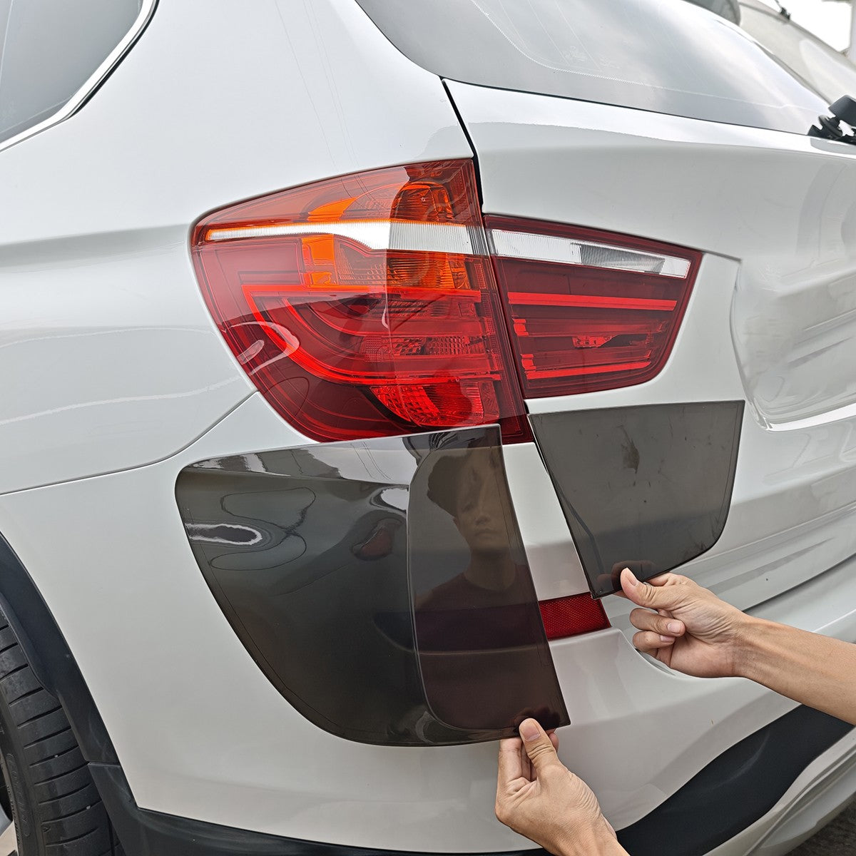 Black Smoked Gray ABS Taillight Cover Trim For BMW X3 F25 2011-2017 US 16