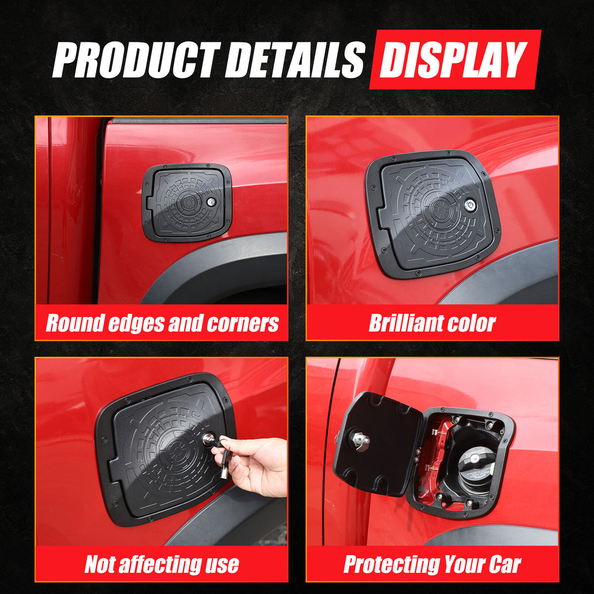 Alloy Locking Fuel Door Gas Tank Cap Cover Lock Key For Toyota Tacoma 2016-23 US 18