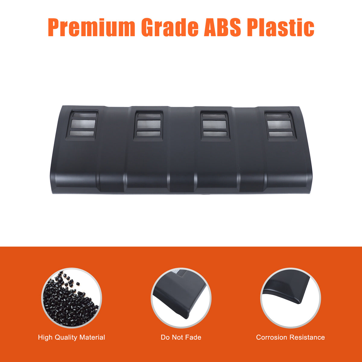 Matte Black Front Bumper Guard Plate Trim For Land Cruiser LC250 2024-2025 US 13