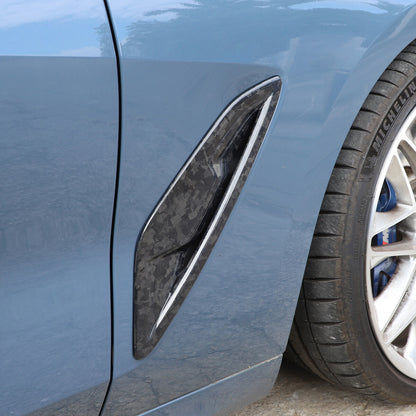 2PCS Forged Carbon Fiber Side Fender Air Outlet Trim For BMW 8 Series 2019-22 4