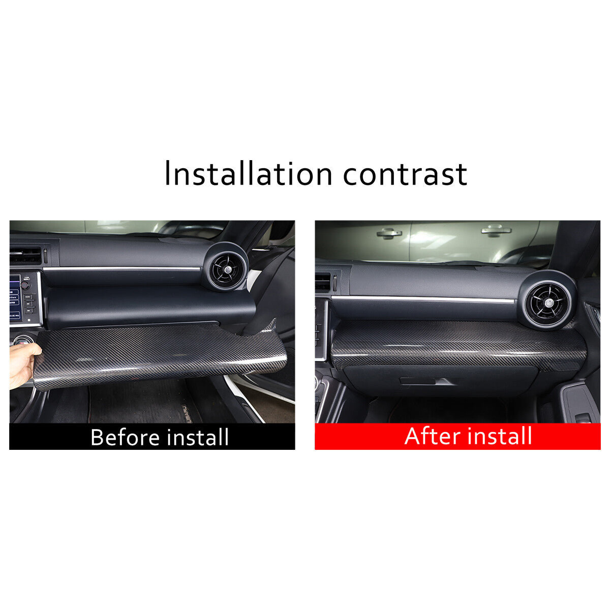 Passenger Co-pilot Dashboard Side Dash Decor Cover Trim For Subaru BRZ 2022 8