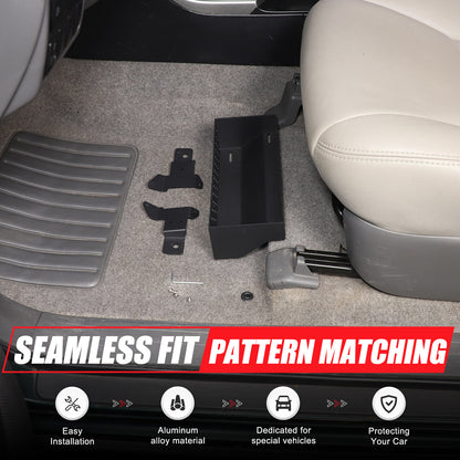 Black Alloy Under-seat Storage Basket Tray For Toyota Prado FJ120 2003-09 US 22
