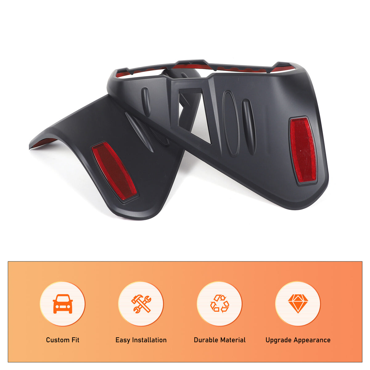 Black Tail Light Taillight Cover Trim For Toyota Hilux Rogue/GR Sport 202+ 8