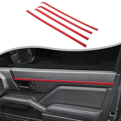 Sports Red ABS Interior Door Panel Trim Cover For Toyota Tacoma 2024+ US 1