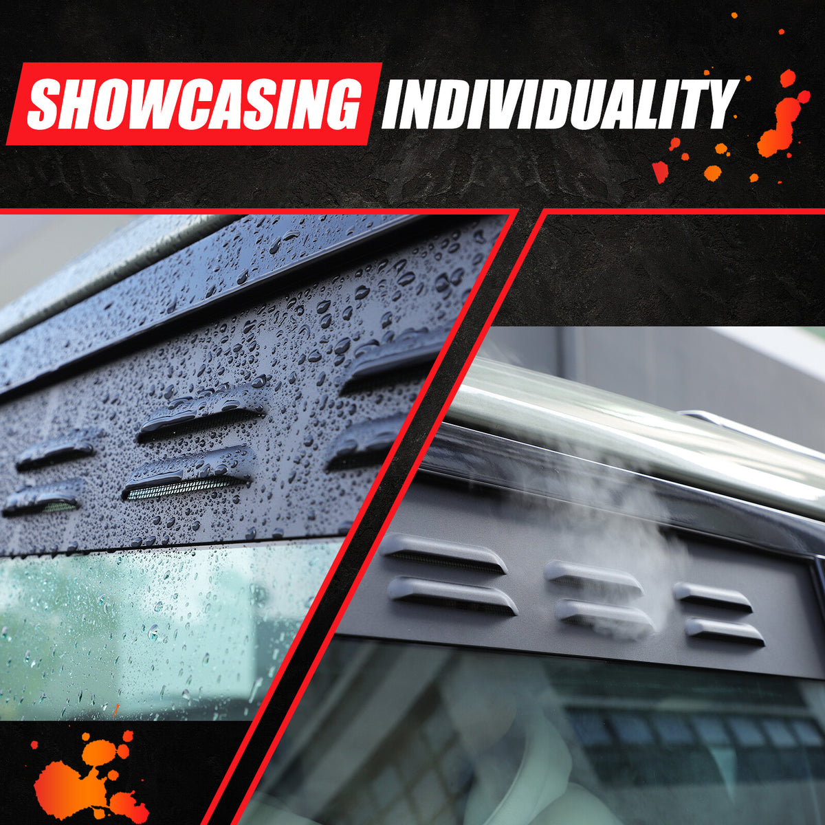 ABS Carbon fiber Front Window Louver Shutter Trim For LR Defender 110 130 20-25 7