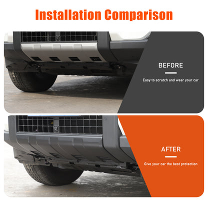 Matte Black Front Bumper Guard Plate Trim For Land Cruiser LC250 2024-2025 US 7