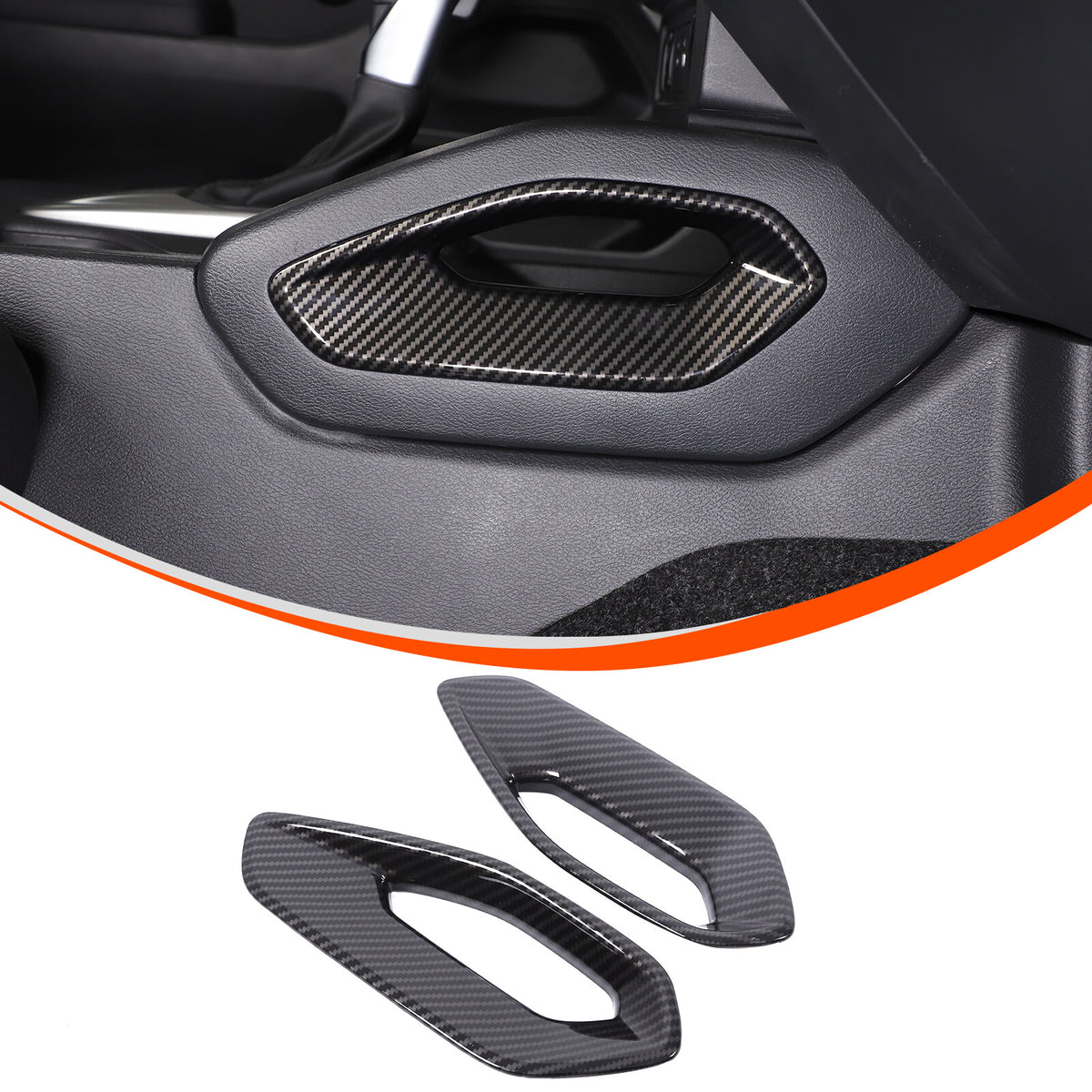 Carbon Fiber ABS Center Console Side Armrest Trim For Nissan Frontier 2022+ 2