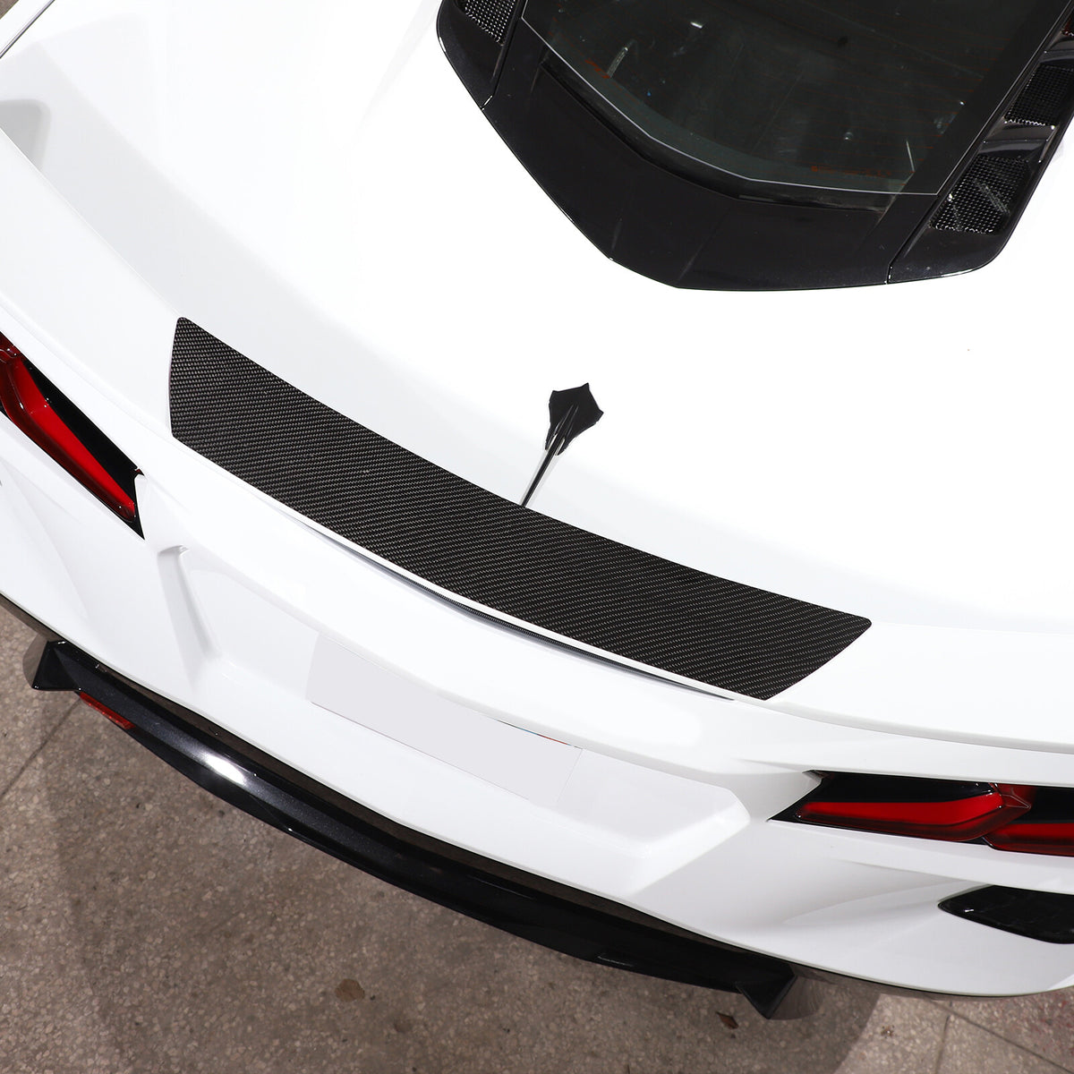 Carbon fiber Wing Lip Spoiler Tail Roof Trim Trunk Lid For Corvette C8 2020-25 5